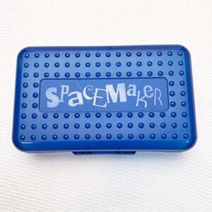 Vintage 90s Spacemaker Pencil Box Blue/Clear